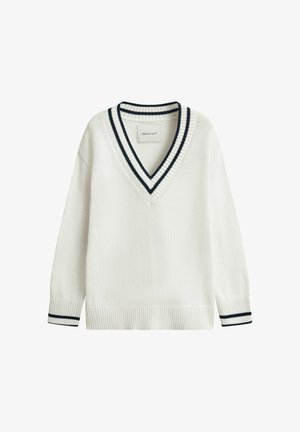 GANT, V-NECK - Maglione - eggshell