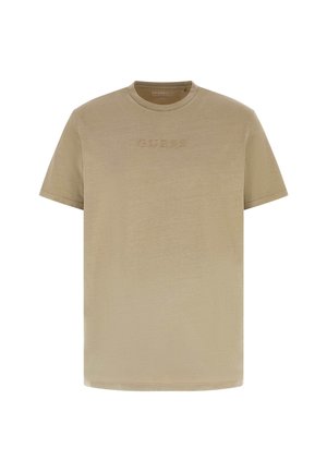 Guess, LOGO - Jednoduché tričko - beige