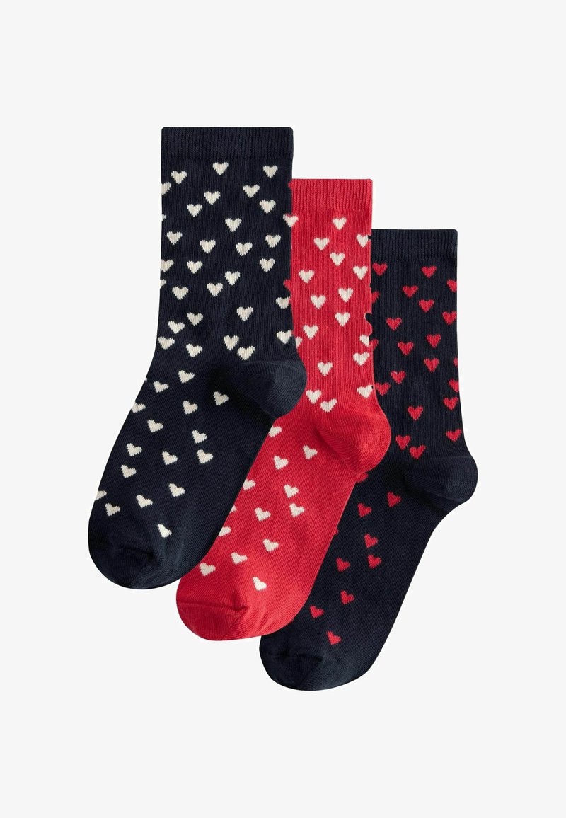 Next HEARTS 3 PACK - Sokken - navy red