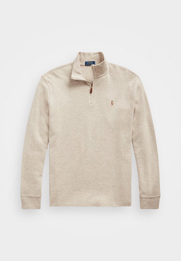 ESTATE RIB QUARTER ZIP PULLOVER - Jumper - tuscan beige heat