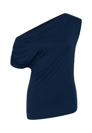 Cream, CRSONYA DRAPED T-SHIRT - T-shirts basic - navy blazer