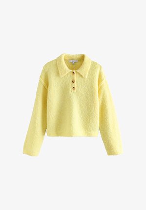Next, REGULAR FIT - BOUCLE LONG SLEEVE - Polosärk - yellow