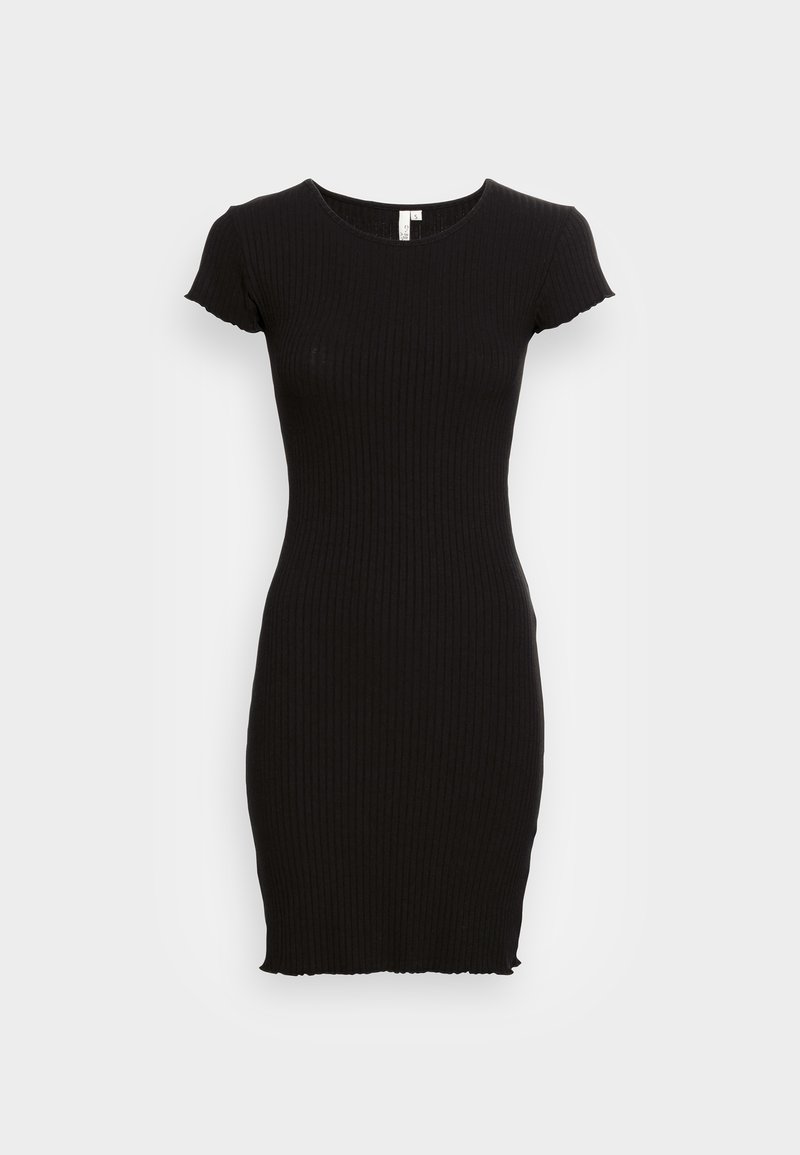 Damen Freizeitkleider | Nly by Nelly FRILL EDGE DRESS Etuikleid black/schwarz - BD61525 Damen Freizeitkleider | Nly by Nelly FRILL EDGE DRESS Etuikleid black/schwarz - BD61525