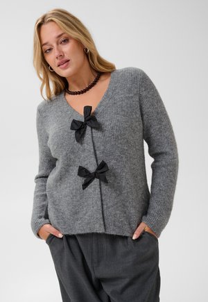 Kaffe Curve, KCMAI KNIT CARDIGAN - Gilet - grey melange