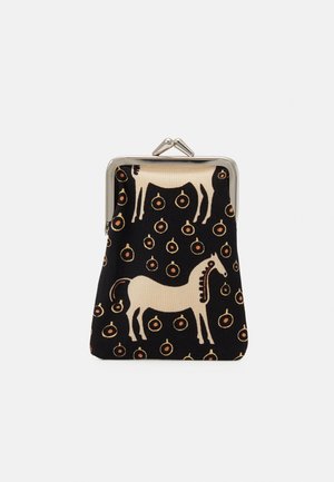 KORTTI KUKKARO MUSTA TAMMA PURSE - Geldbörse - black/beige/orange