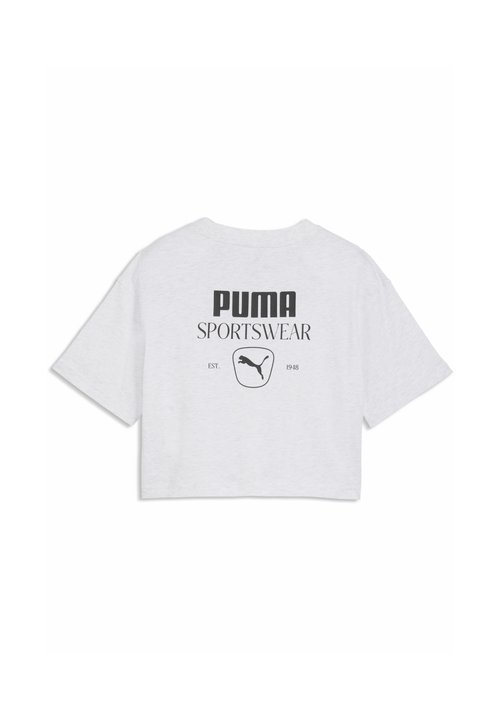 PUMA CLASS RELAXED SHORT LENGHT GRAPHIC TEE - Print T-shirt - white glow heather — photo 4