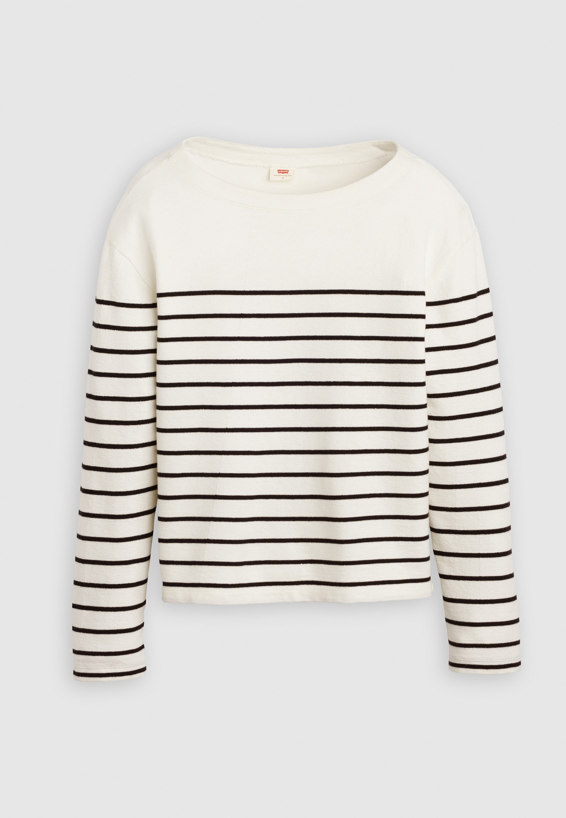 Levi's® MARIN STRIPE - Top s dlouhým rukávem - egret/anthracite