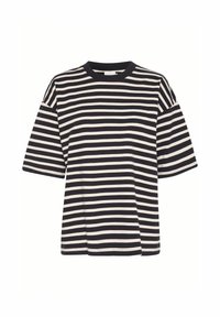 KALORA  - Tricou cu imprimeu - black broken white stripe