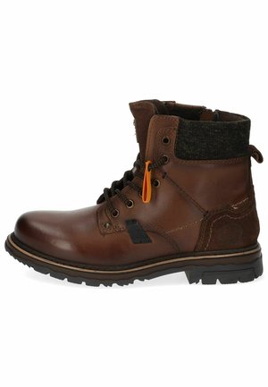 Lace-up ankle boots - schoko