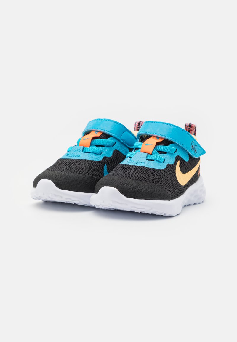 Nike Performance NIKE REVOLUTION 6 LIL (TDV) - Trainingsschuh - black/melon  tint/blue lightning/total orange/schwarz