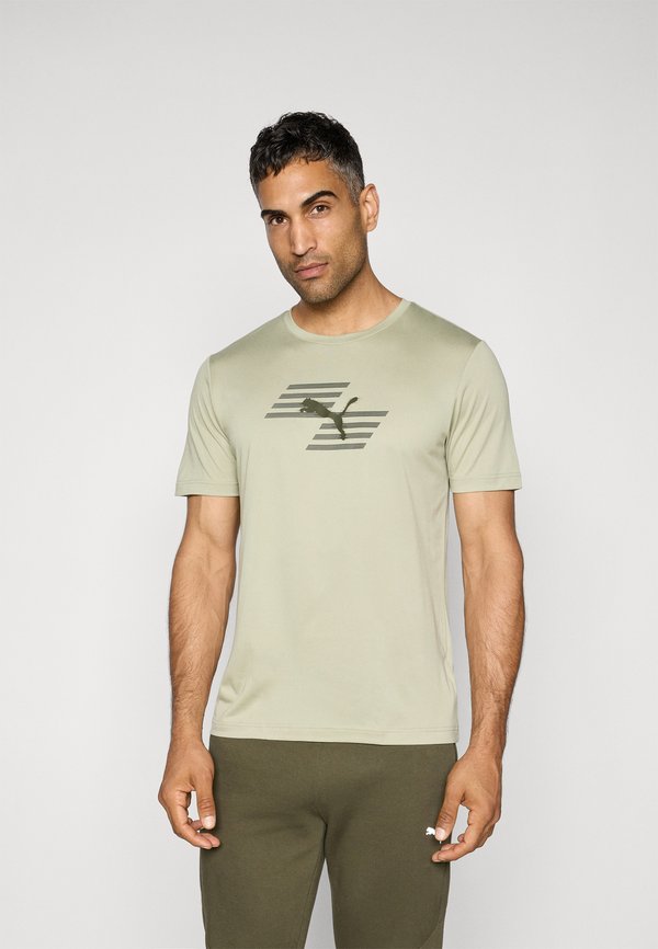 HYROX GRAPHIC TEE - Sports T-shirt - lux army