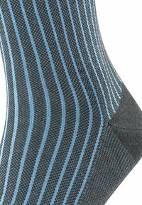 FALKE Oxford Stripe - Calze - anthracite mel