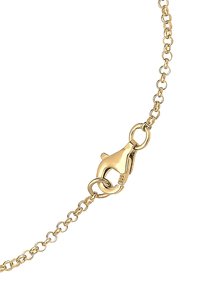 Gold-plated chain with small links, featuring a lobster clasp. The clasp has a stamped "925" marking indicating silver content.