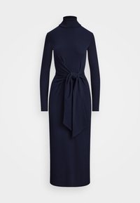 TIE-FRONT TURTLENECK DRESS - Robe de jour - lighthouse navy