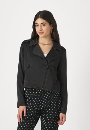 CONTRAST STITCH MOTO - Veste légère - black