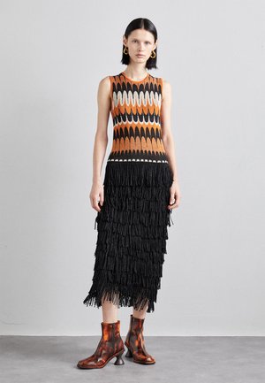 Lukhanyo Mdingi SOCIETY DRESS - Φόρεμα-πουλόβερ - mango/black/yellow