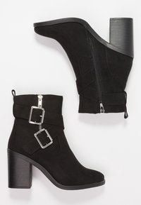 New Look Wide Fit Botines camperos - black