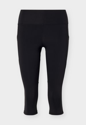 Even&Odd active, ESSENTIAL TRAINING CAPRI 3/4 LENGTH MID RISE LEGGINGS - Pantalon 3/4 de sport - black
