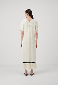 Malina AIRA FRINGE DETAIL KAFTAN DRESS - Rochie maxi - white