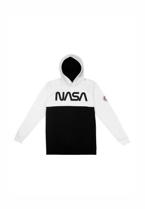 NASA LANGÄRMLIG - Hoodie - weiß/schwarz