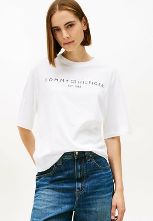 CORP LOGO TRAPEZE TEE - Camiseta estampada - optic white