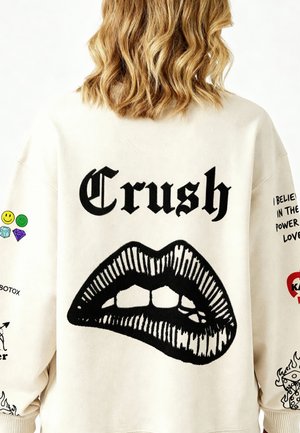 TATTOO CRUSH PRINT OVERSIZED - Felpa - off-white