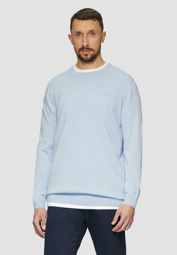 MIT LOGO-DETAIL - Strickpullover - hellblau