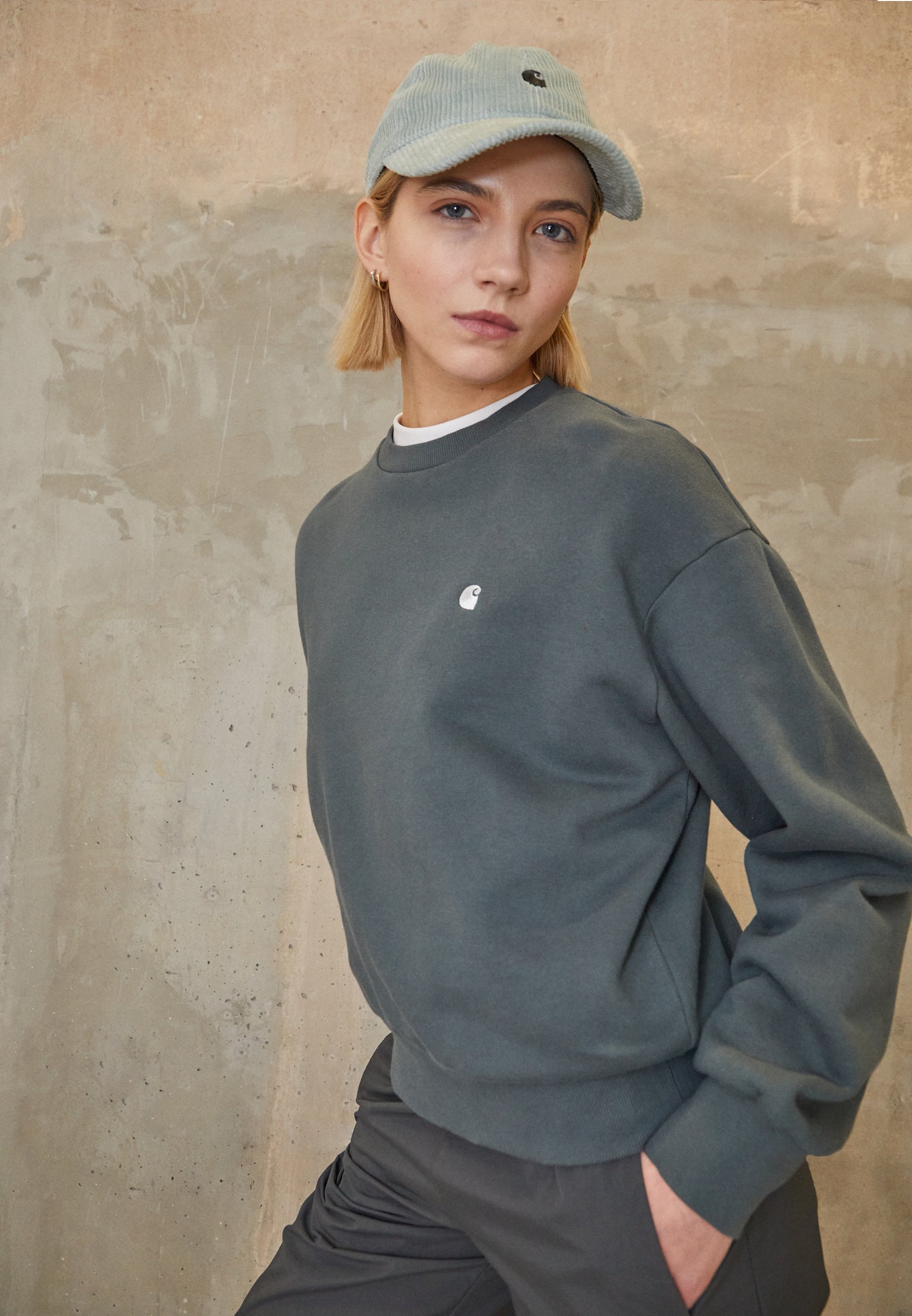 Carhartt WIP CASEY - Sweatshirt - jura/silver/dark green - Zalando.co.uk