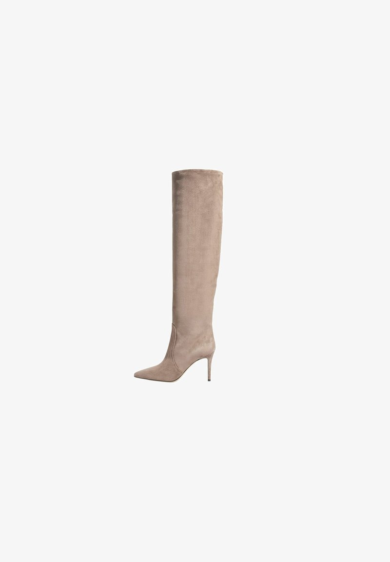 Scarosso CARRA - Laarzen met hoge hak - taupe suede