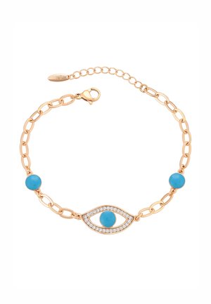 Karkötő - rose gold - coloured turquoise