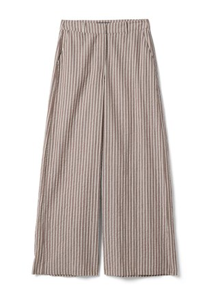 PIOMBO, WIDE-LEG CHINO TROUSERS - Pantalon classique - white brown