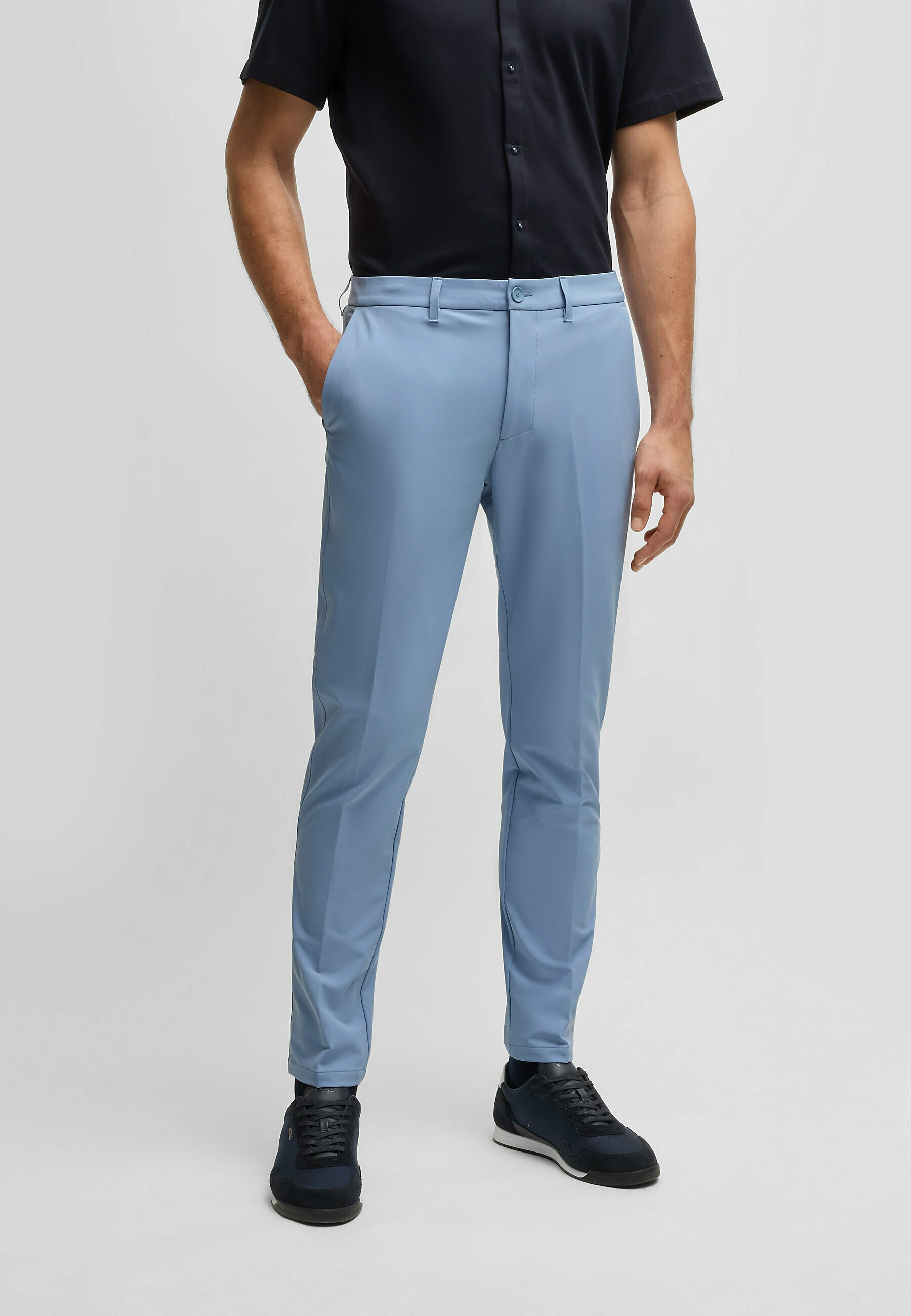 BOSS Chino Uomo Slim Fit – Open Green368, Taglia 32W/34L, Cotone Elastan