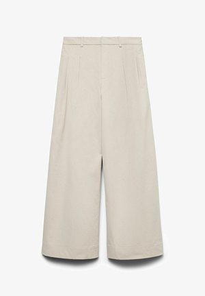 Vero Moda, TROUSERS VMMENG MID WAIST TROUSERS - Pantalon classique - cement