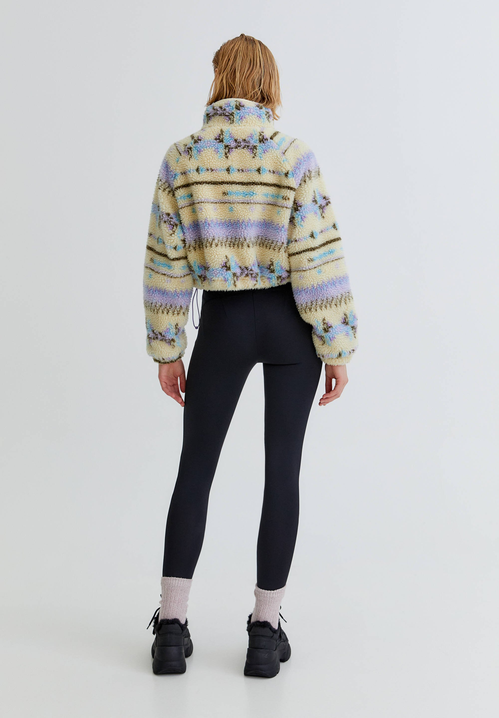 PULL\u0026BEAR PUSH UP - Leggings - black/nero - Zalando