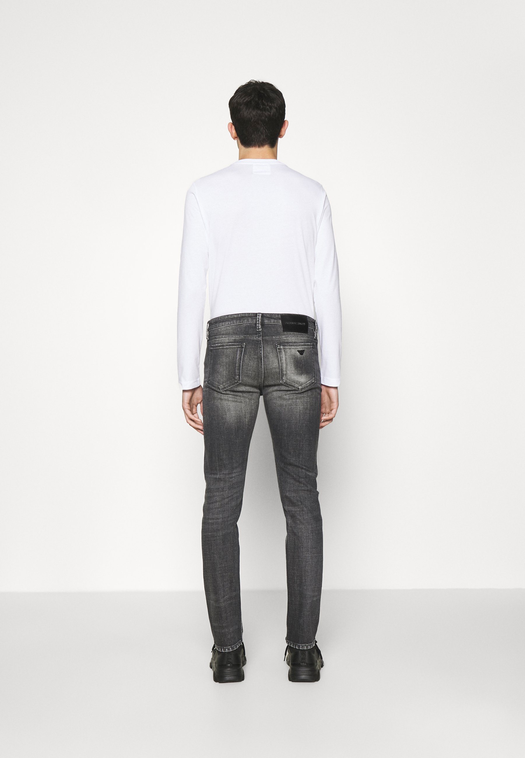 Emporio Armani Prigludę džinsai - denim nero/pilka - Zalando.lt