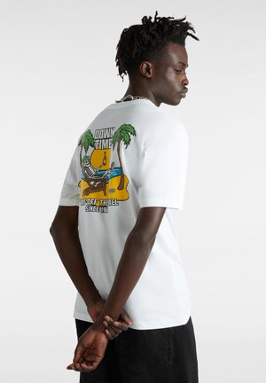 VANS DOWN TIME  - Print T-shirt - white