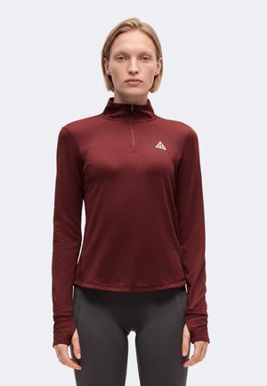 Nike ACG, TRAIL MIDLAYER - Спортна тениска - mystic dates/summit white