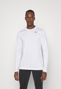 Nike Performance TEE RESET - Bluză cu mânecă lungă - white/black