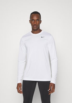 Nike Performance TEE RESET - Langarmshirt - white/black