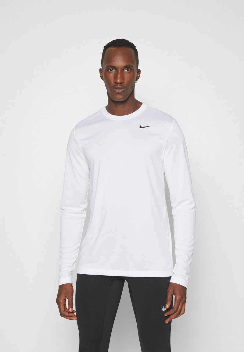 Nike Performance TEE RESET - Bluză cu mânecă lungă - white/black