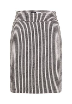 Cecil, KNEE-LENGTH JOGGER SKIRT IN SEERSUCKER QUALITY - Jupe trapèze - brown cacao