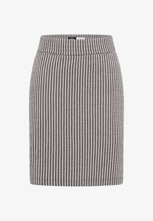 Cecil, KNEE-LENGTH JOGGER SKIRT IN SEERSUCKER QUALITY - Gonna a campana - brown cacao
