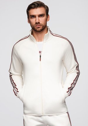 Felpa con zip - white