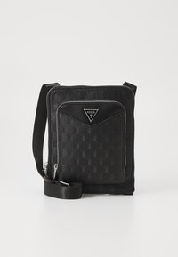 Guess - SIENA CROSSBODY FLAT ZIP - Rankinė per petį - black Miniatiūros vaizdas 1