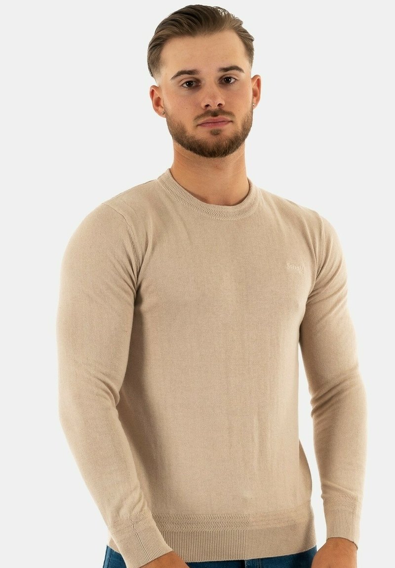 Schott PLBEAL - Jersey de punto - beige