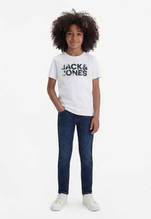 Jack & Jones Junior JCOSPLASH TEE CREW JNR 2 PACK  - T-shirts med print - navy/white