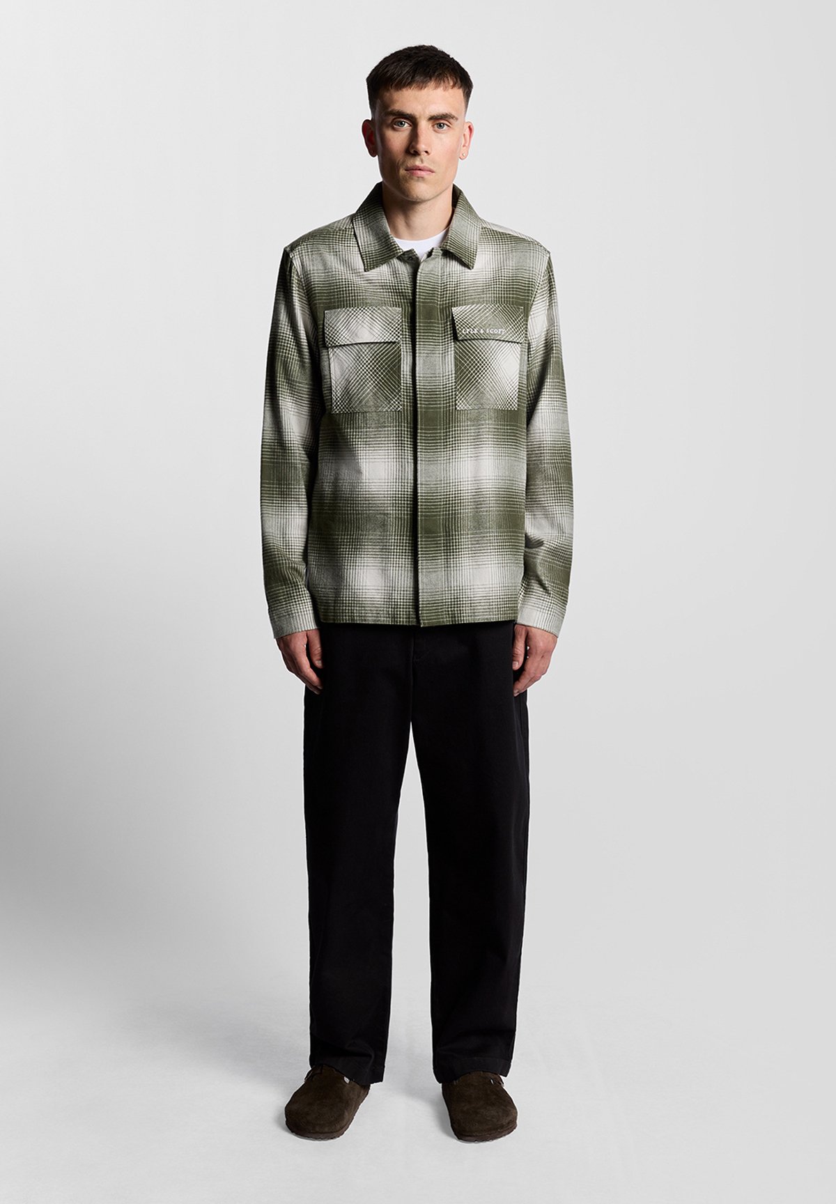 Schott】【ショット】 OMBRE CHECK FLANNEL JACKET オンブレチェック