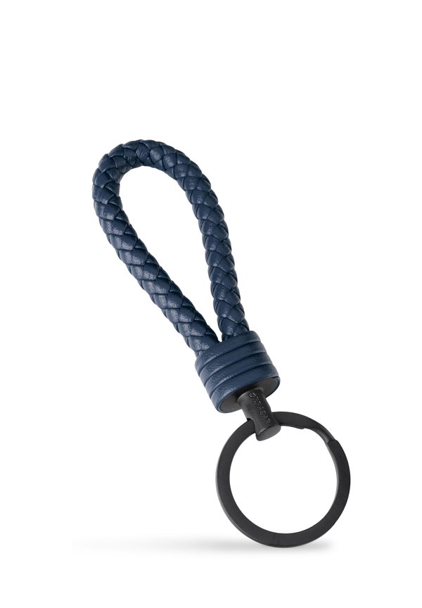 SCHLÜSSELANHÄNGER MIT EDELSTAHL SCHLÜSSELRING - Schlüsselanhänger - blau