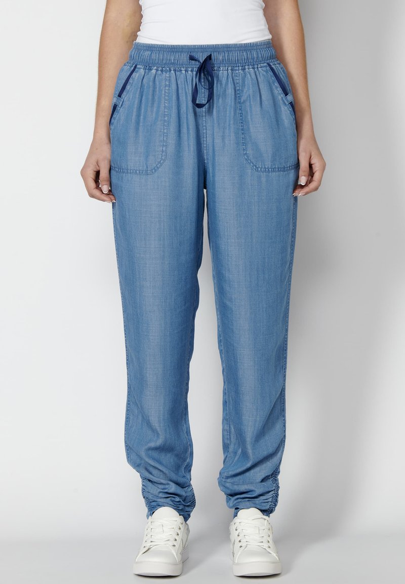 Koroshi LONG JOGGING  - Traperice suženog kroja - azul cl light blue