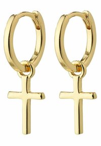 DAISY UNISEX HOOP CROSS - Pendientes - gold plated
